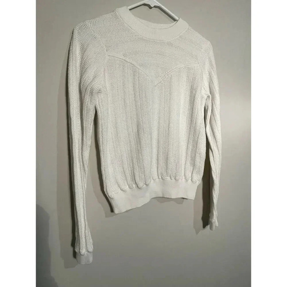 Joie Scarlette Sweater in Porcelain 100% Cotton Knit Pull-On Sweater - Picture 2 of 11